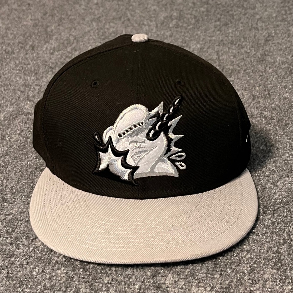 NORWICH SEA UNICORNS MILB NEW ERA ON FIELD 59FIFTY BLACK GREY FITTED HAT